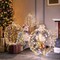 Gold Iron Christmas Light Spheres with 360 LED Beads, Hooks, Rings and Stakes